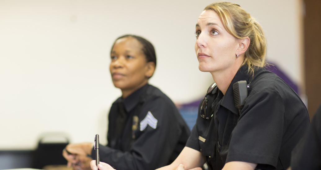 Officers in training class